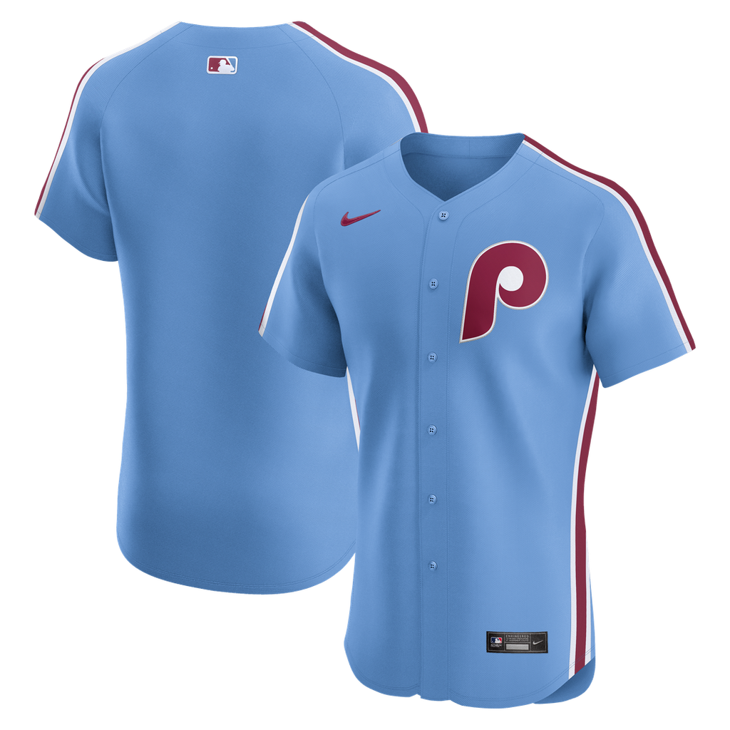 Philadelphia Phillies Nike Alternate Elite Jersey - Light Blue Official MLB Team Apparel Baseball Fan Gear