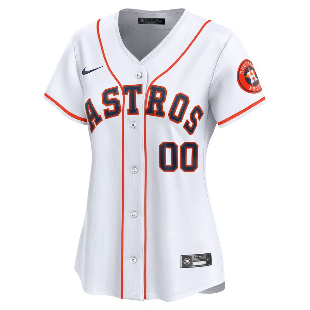 Houston Astros Nike Women's Home Limited Custom Jersey - White Official MLB Team Apparel Baseball Fan Gear