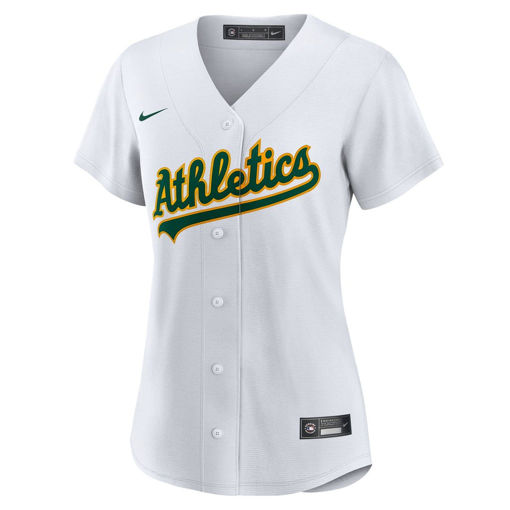 Shea Langeliers Athletics Nike Women's Home Replica Jersey - White Official MLB Team Apparel Baseball Fan Gear
