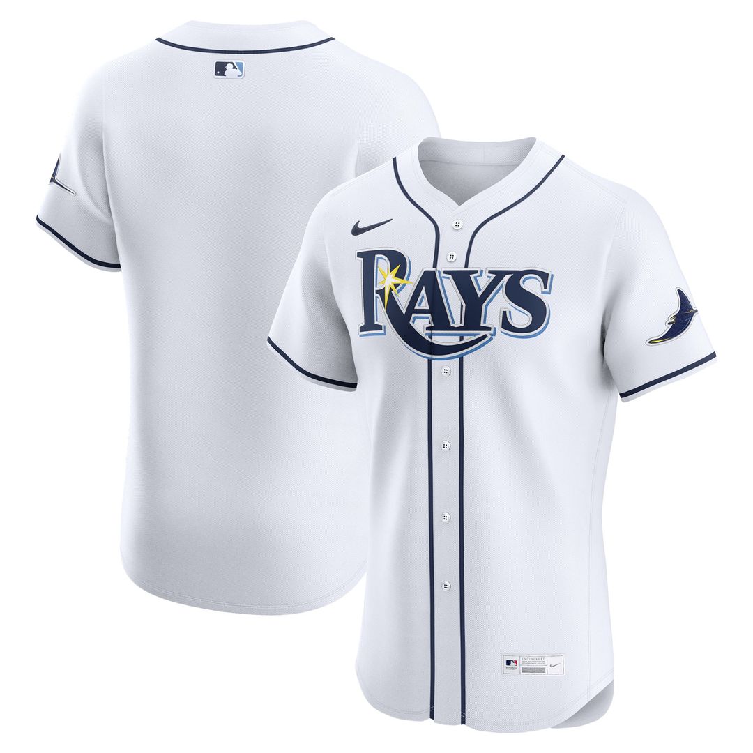 Tampa Bay Rays Nike Home Elite Jersey - White Official MLB Team Apparel Baseball Fan Gear