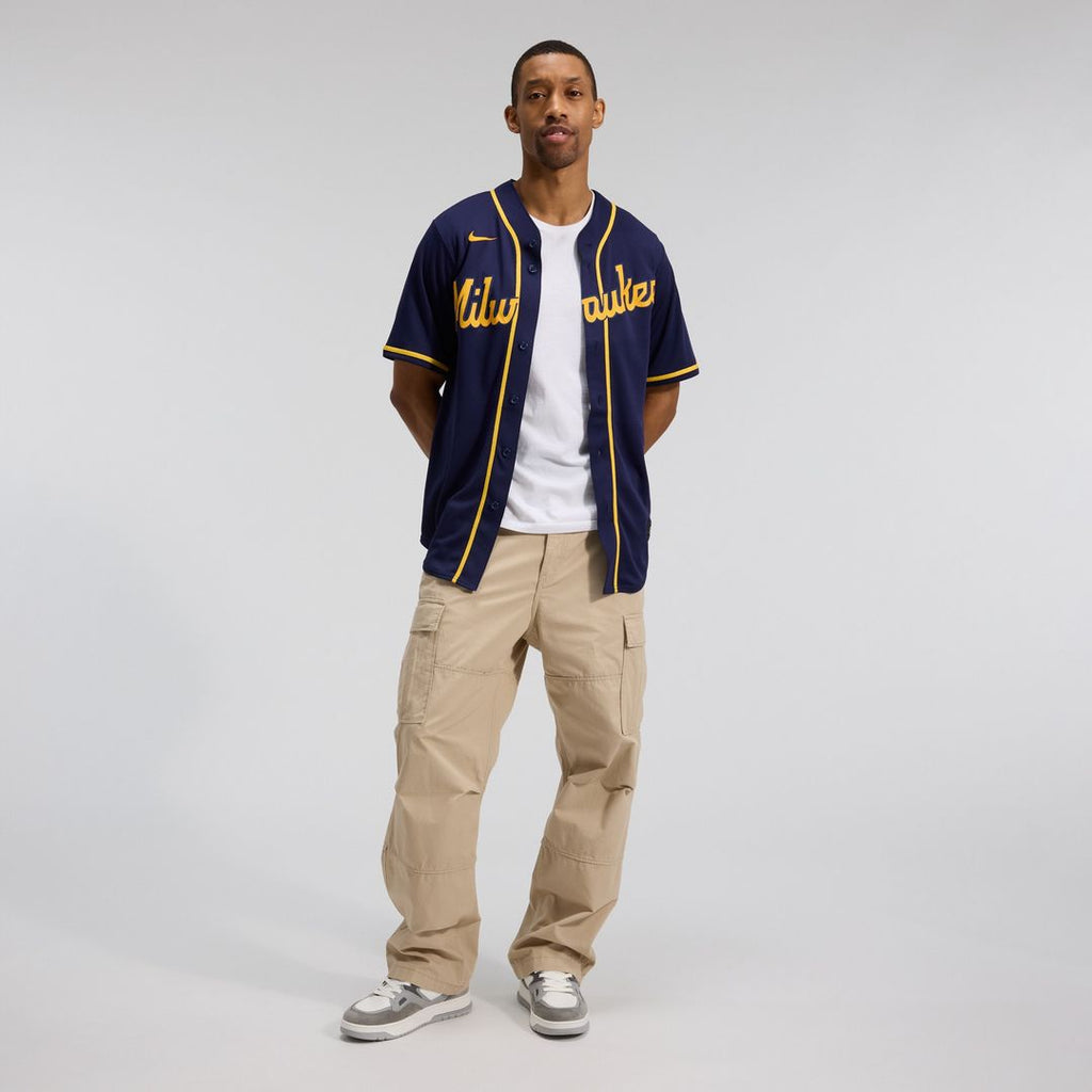 Milwaukee Brewers Nike Home Replica Team Jersey - Cream Official MLB Team Apparel Baseball Fan Gear