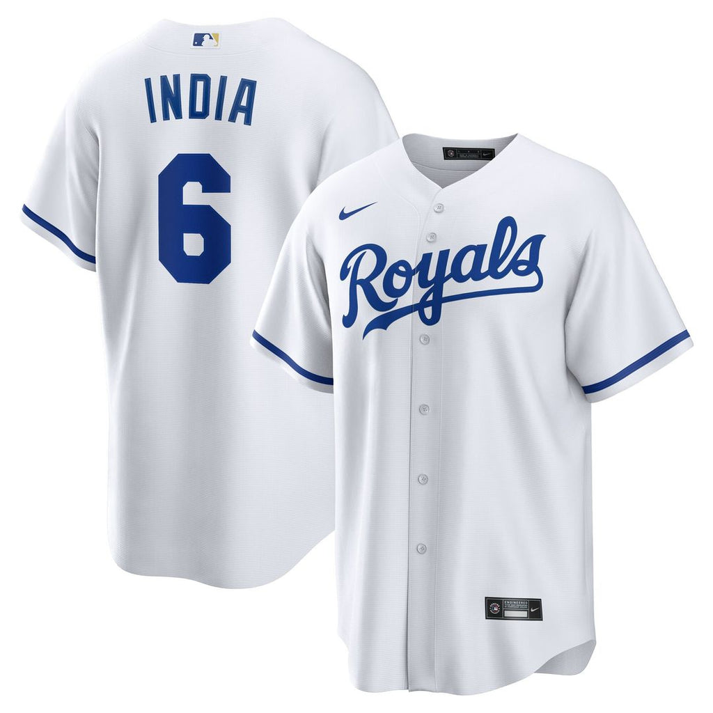 Jonathan India Kansas City Royals Nike Home Replica Player Jersey - White Official MLB Team Apparel Baseball Fan Gear