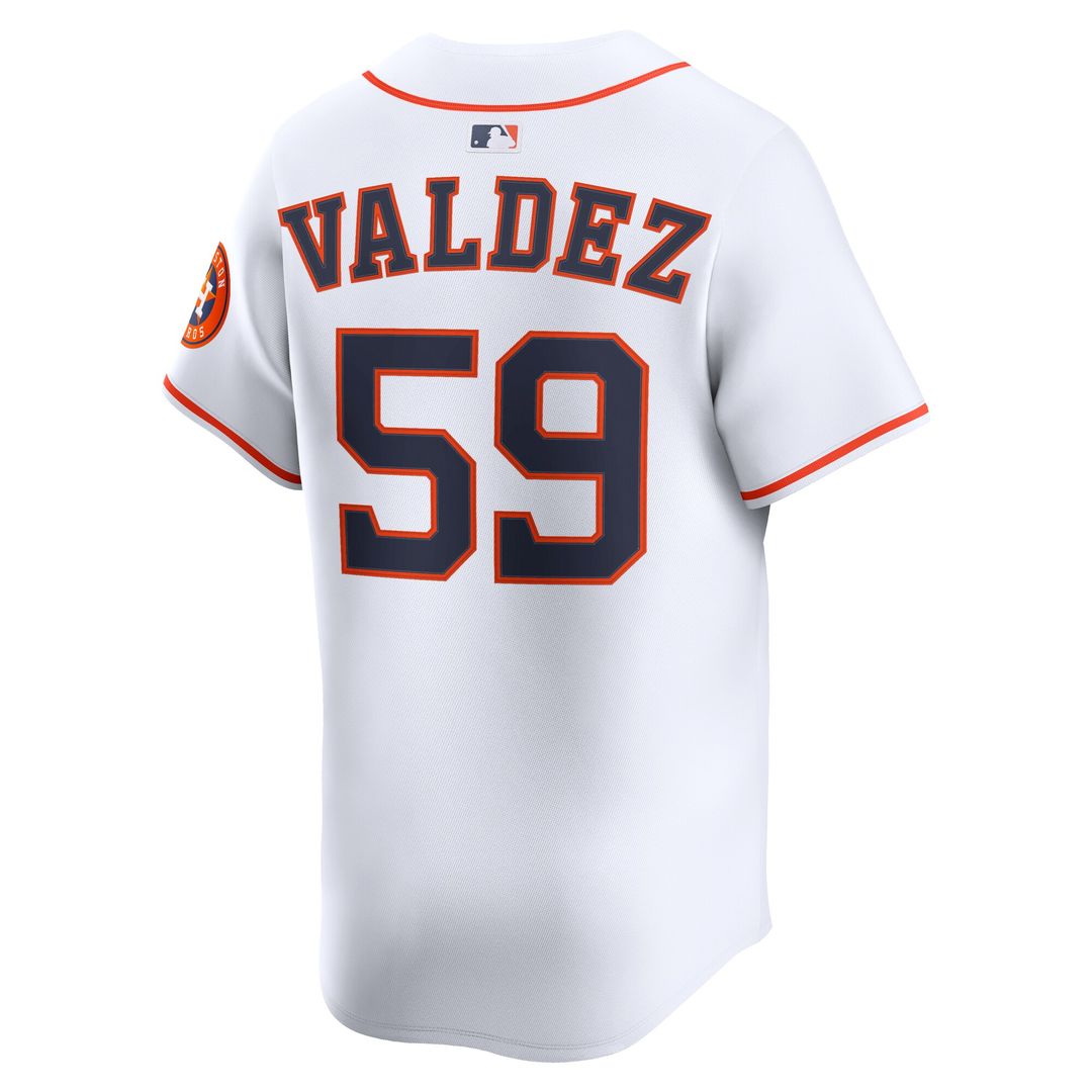 Framber Valdez Houston Astros Nike Home Limited Player Jersey - White Official MLB Team Apparel Baseball Fan Gear