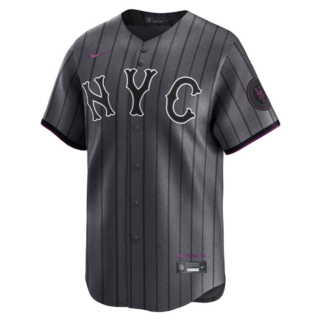 New York Mets Nike City Connect Limited Jersey - Gray Official MLB Team Apparel Baseball Fan Gear