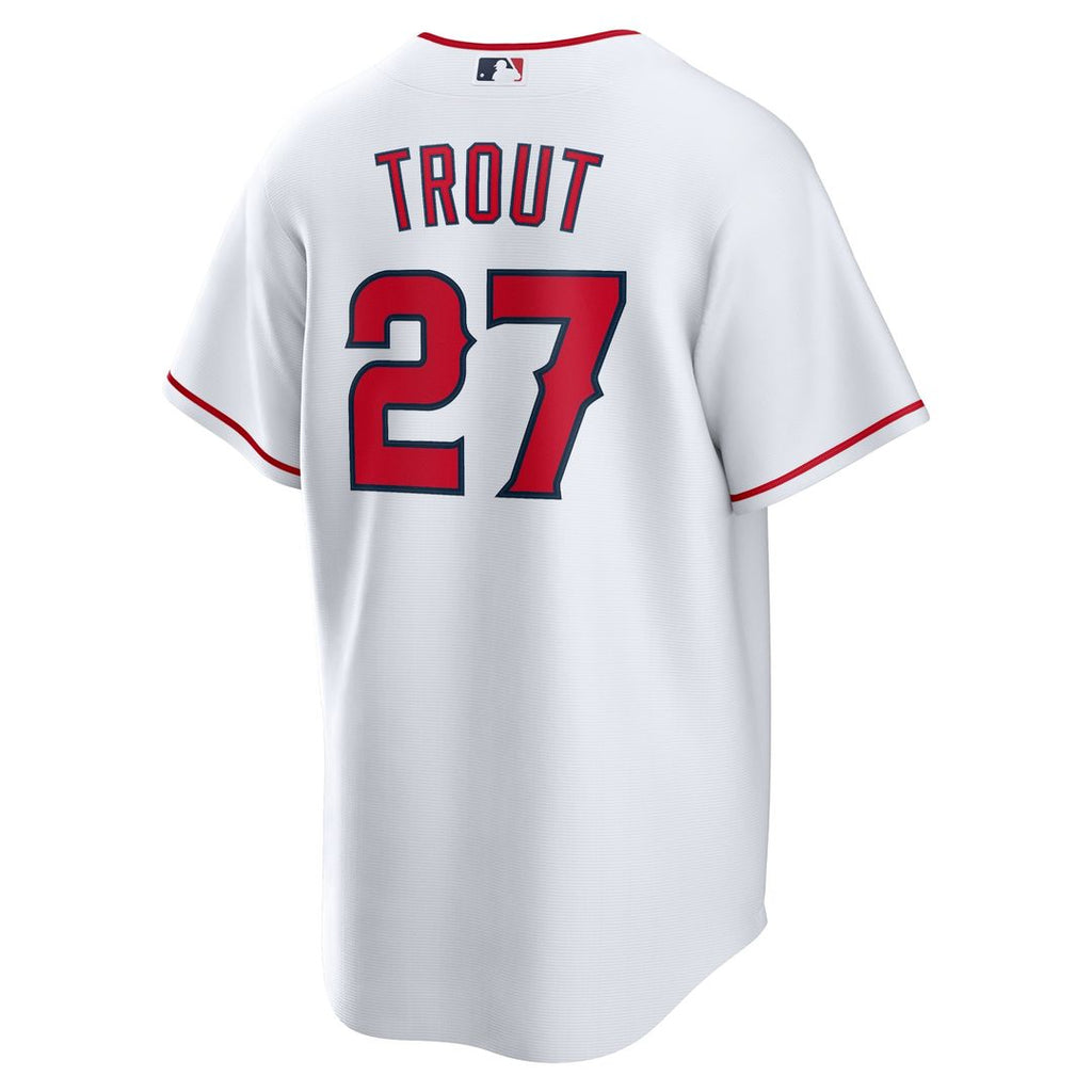 Mike Trout Los Angeles Angels Nike Home Replica Player Name Jersey - White Official MLB Team Apparel Baseball Fan Gear