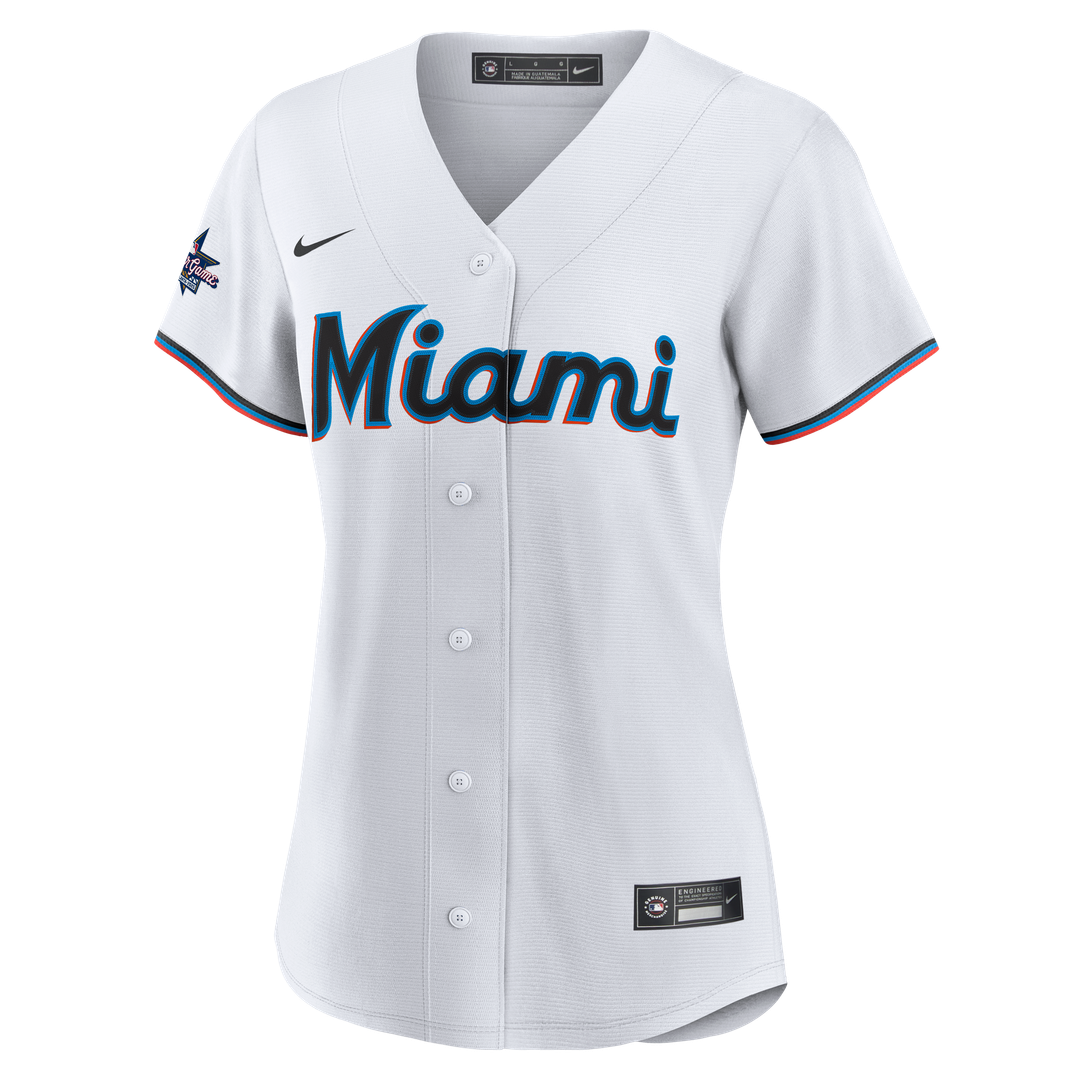 Miami Marlins Nike Women's Replica Team Jersey - White Official MLB Team Apparel Baseball Fan Gear