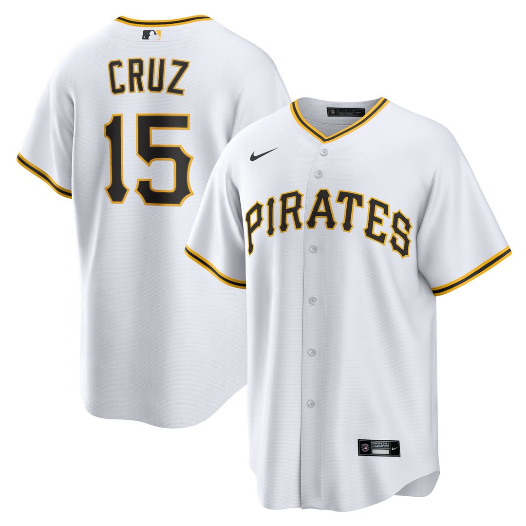 Oneil Cruz Pittsburgh Pirates Nike Home Replica Jersey - White Official MLB Team Apparel Baseball Fan Gear