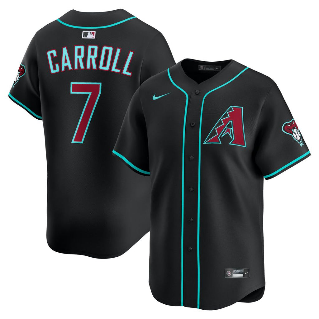 Corbin Carroll Arizona Diamondbacks Nike Alternate Limited Player Jersey - Black Official MLB Team Apparel Baseball Fan Gear