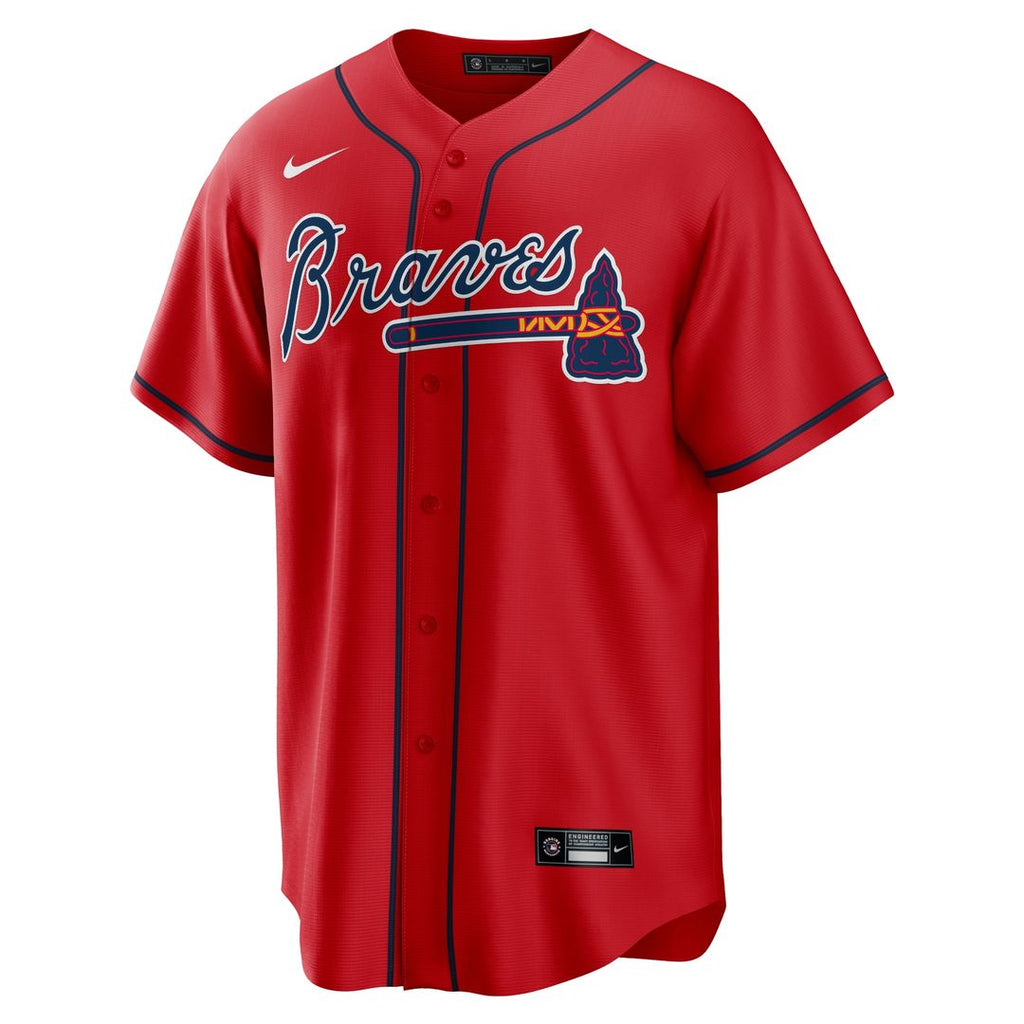 Atlanta Braves Nike Alternate Replica Team Jersey - Red Official MLB Team Apparel Baseball Fan Gear