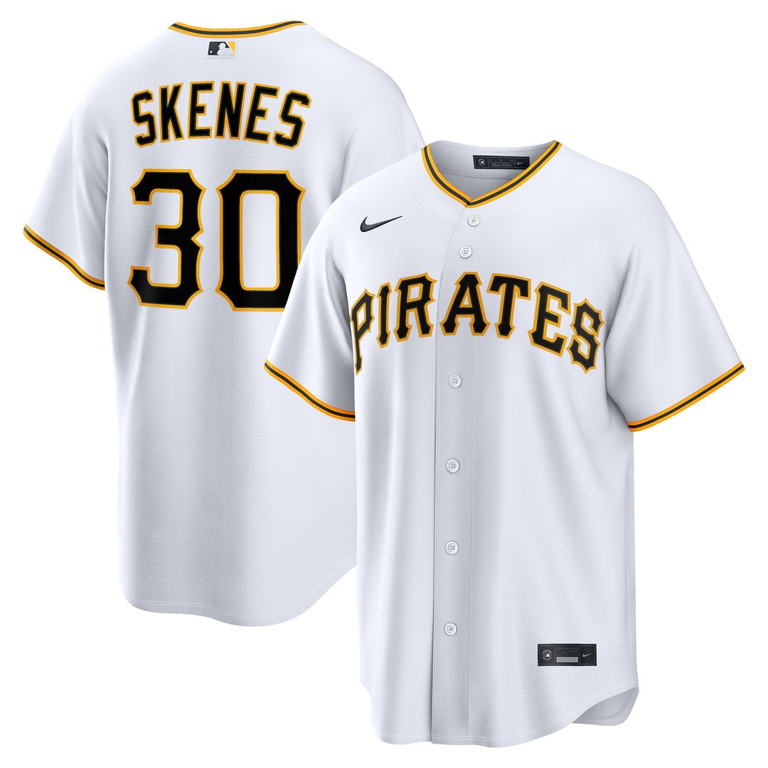 Paul Skenes Pittsburgh Pirates Nike Home Replica Jersey - White Official MLB Team Apparel Baseball Fan Gear
