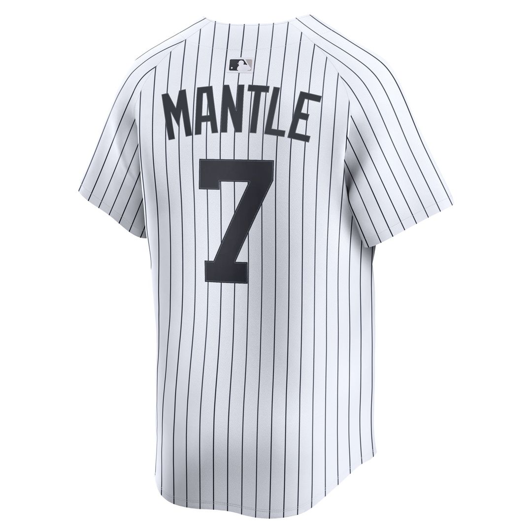 Mickey Mantle New York Yankees Nike Home Limited Player Jersey - White Official MLB Team Apparel Baseball Fan Gear