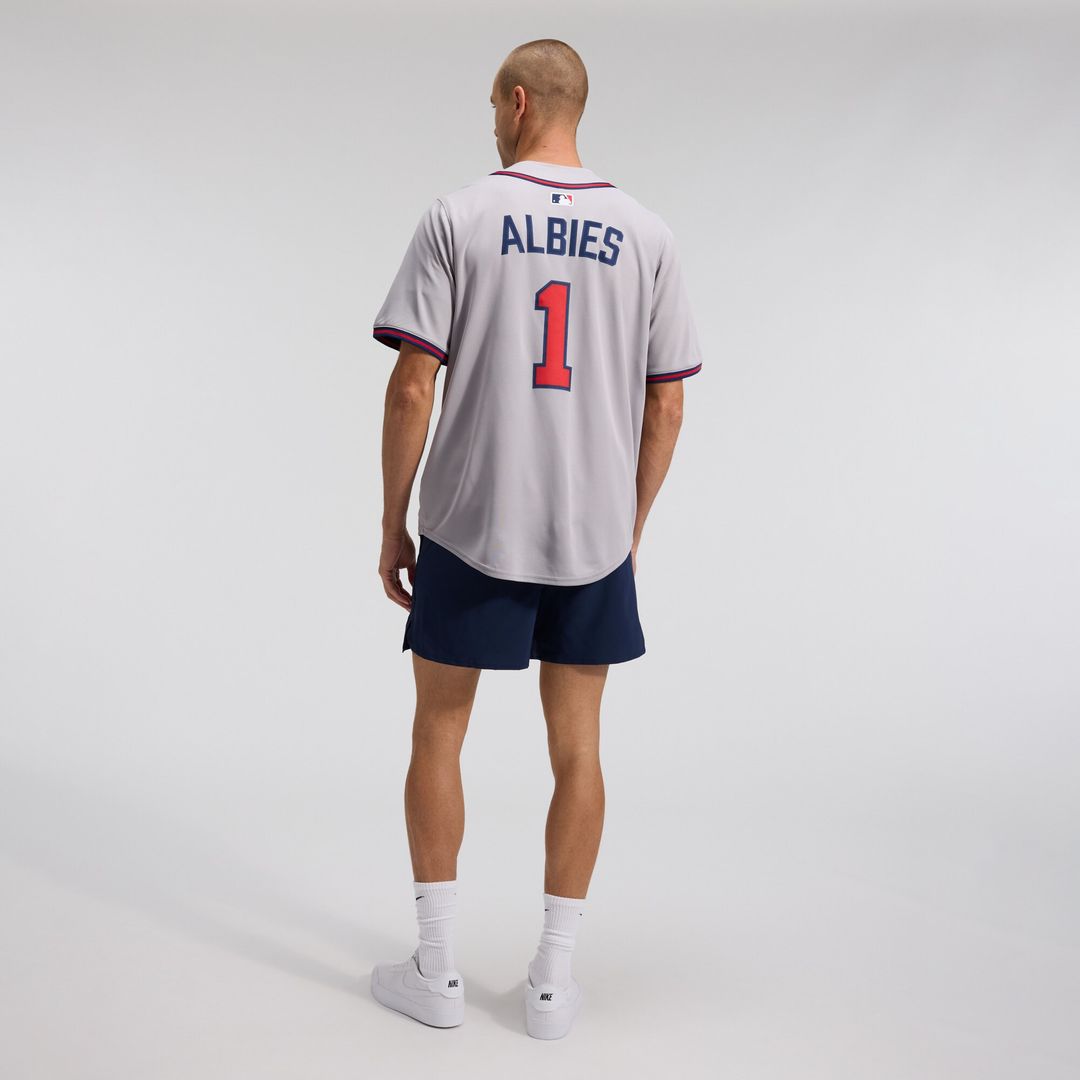 Ozzie Albies Atlanta Braves Nike Road Limited Player Jersey - Gray Official MLB Team Apparel Baseball Fan Gear