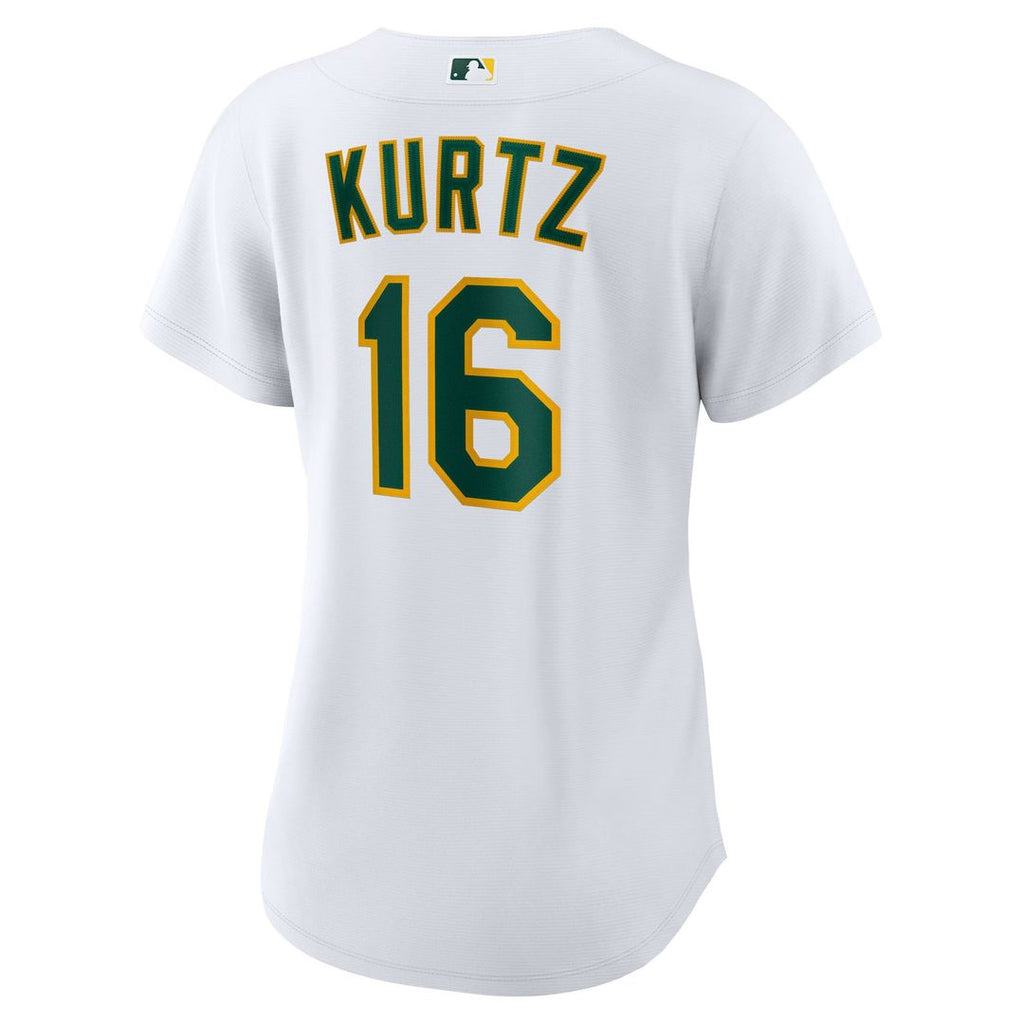 Nick Kurtz Athletics Nike Women's Home Replica Player Jersey - White Official MLB Team Apparel Baseball Fan Gear