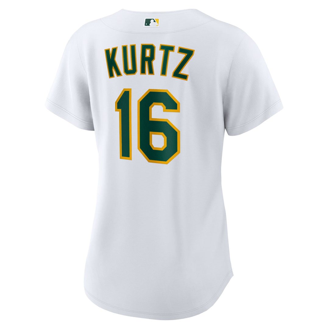 Nick Kurtz Athletics Nike Women's Home Replica Player Jersey - White Official MLB Team Apparel Baseball Fan Gear