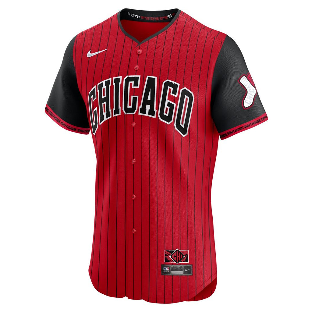 Chicago White Sox Nike 2025 City Connect Elite Jersey - Red/Black Official MLB Team Apparel Baseball Fan Gear