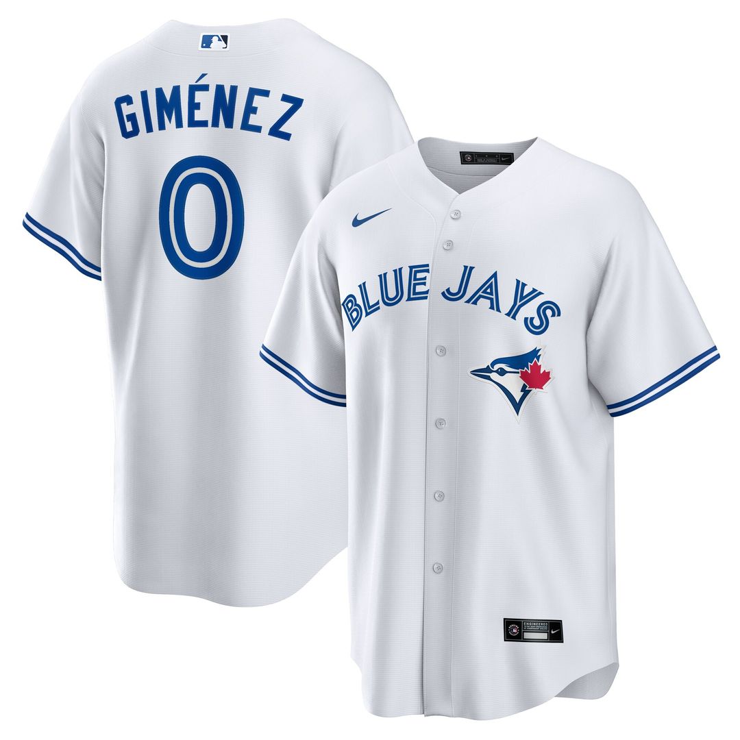 Andres Gimenez Toronto Blue Jays Nike Home Replica Jersey - White Official MLB Team Apparel Baseball Fan Gear