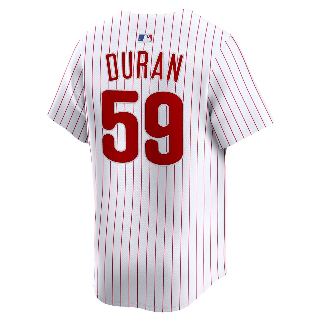 Jhoan Duran Philadelphia Phillies Nike Home Limited Player Jersey - White Official MLB Team Apparel Baseball Fan Gear
