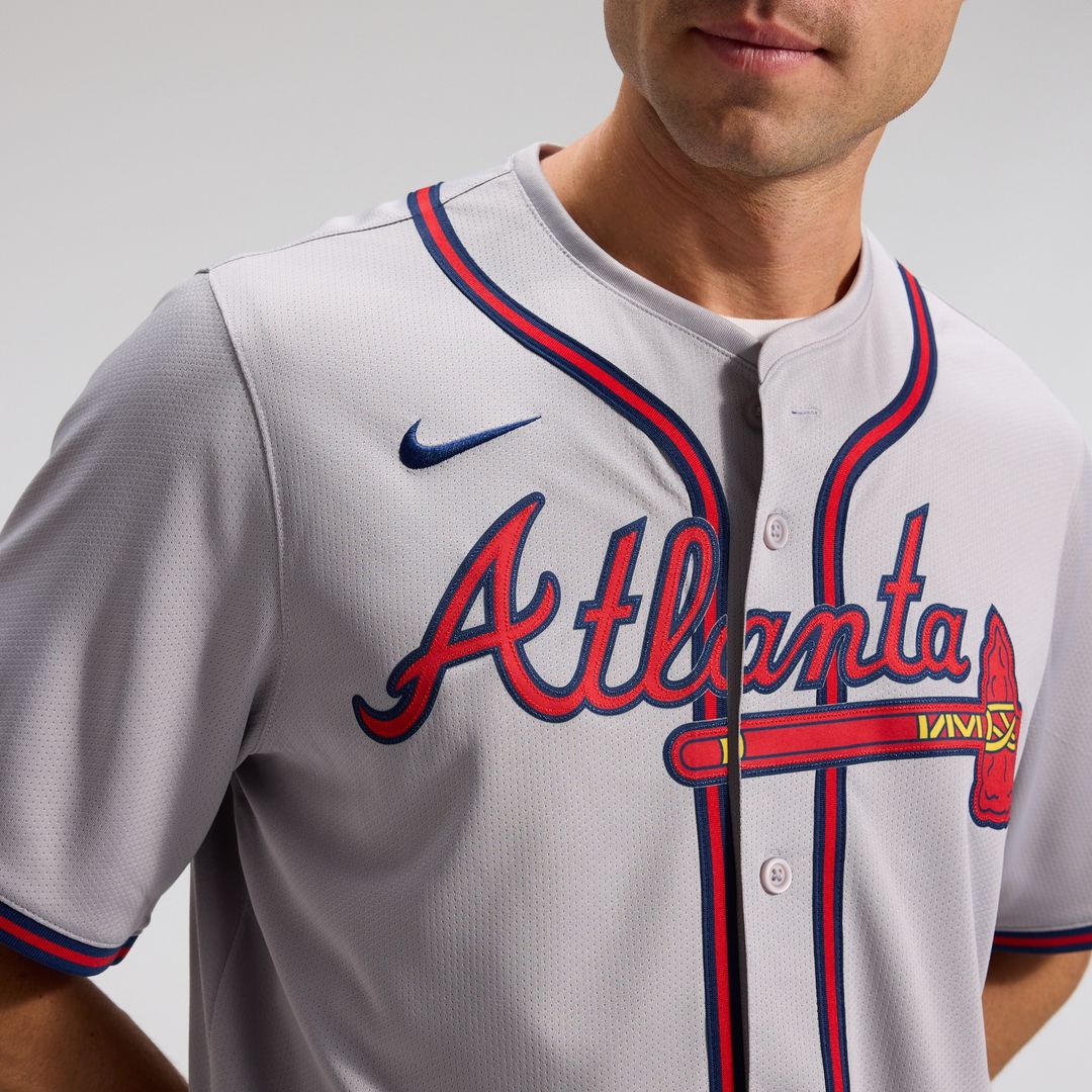Ozzie Albies Atlanta Braves Nike Road Limited Player Jersey - Gray Official MLB Team Apparel Baseball Fan Gear