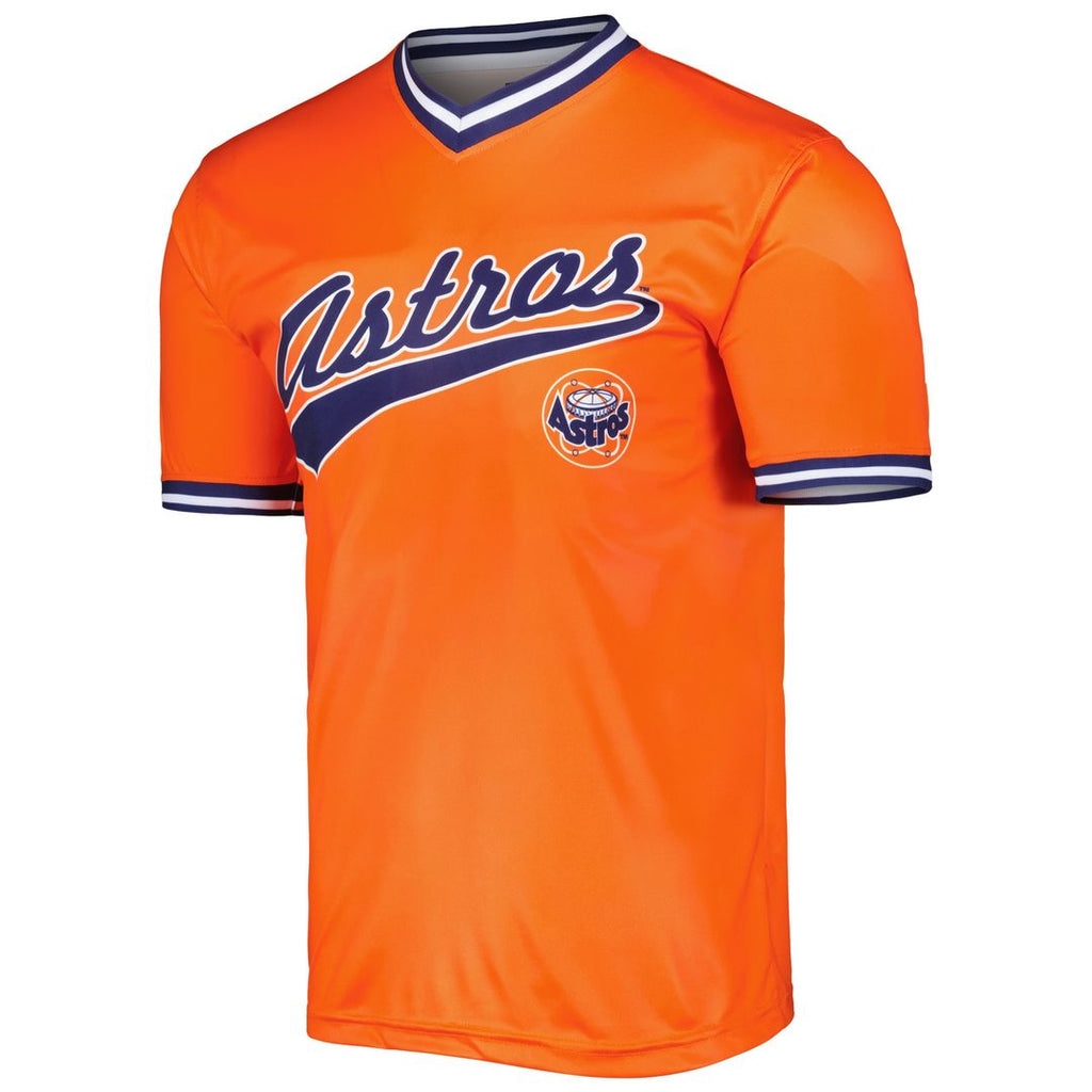 Houston Astros Stitches Cooperstown Collection Team Jersey - Orange Official MLB Team Apparel Baseball Fan Gear