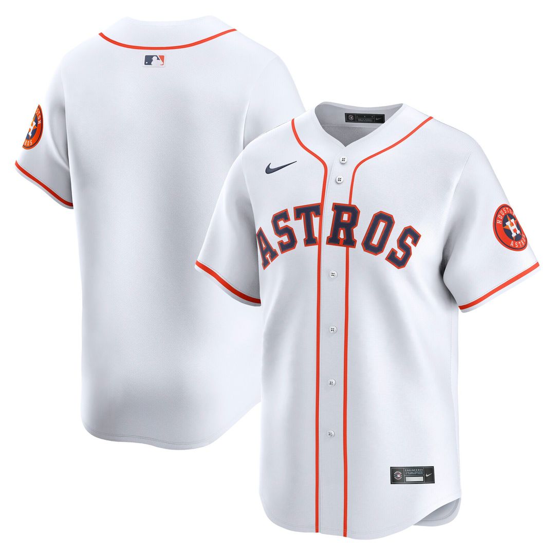 Houston Astros Nike Youth Home Limited Jersey - White Official MLB Team Apparel Baseball Fan Gear