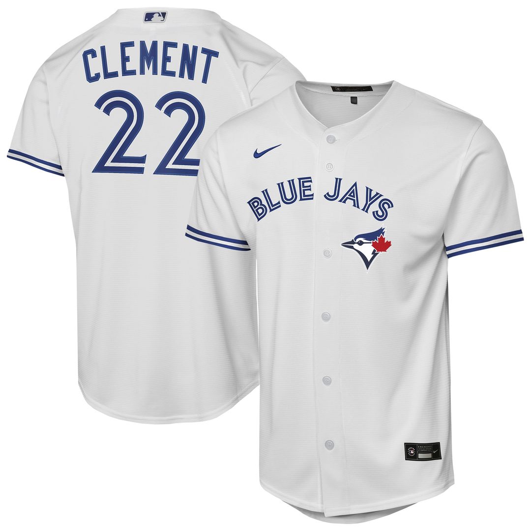 Ernie Clement Toronto Blue Jays Nike Youth Home Baseline Jersey - White Official MLB Team Apparel Baseball Fan Gear