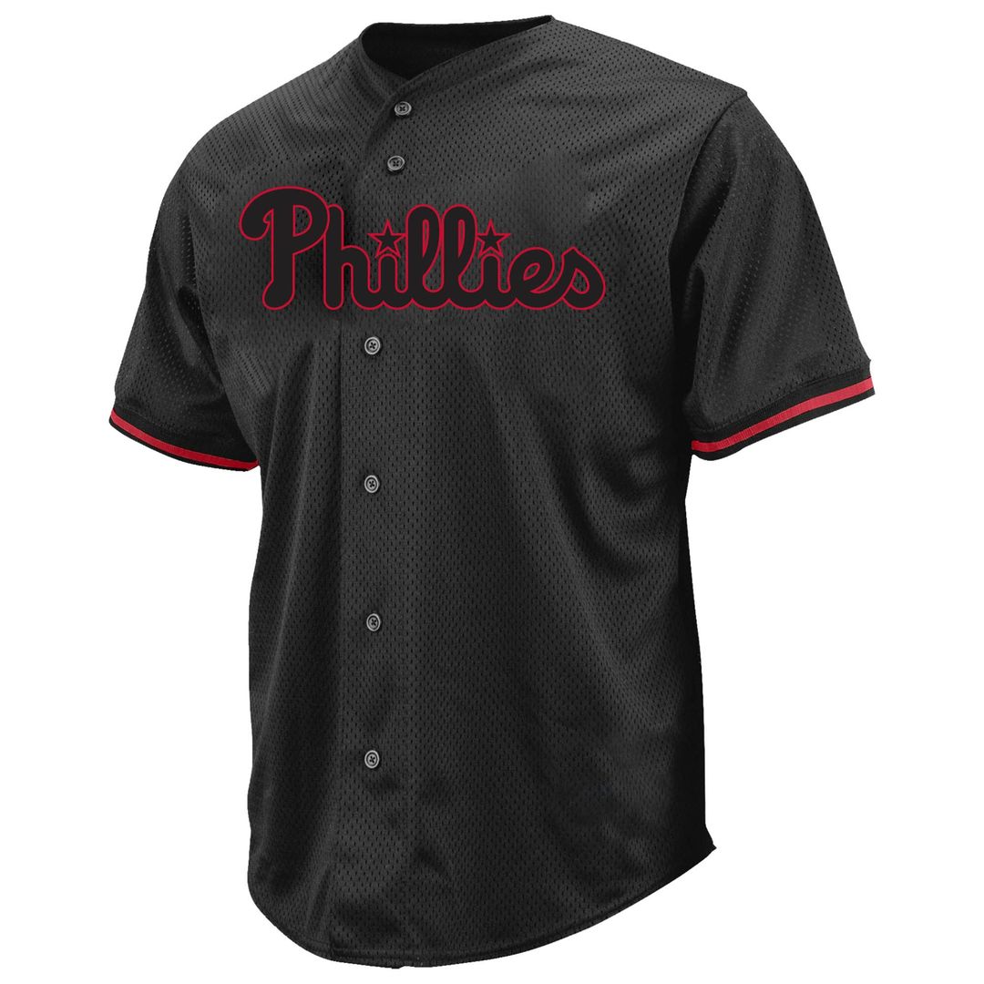 Bryce Harper Philadelphia Phillies Profile Big & Tall Pop Fashion Jersey - Black Official MLB Team Apparel Baseball Fan Gear