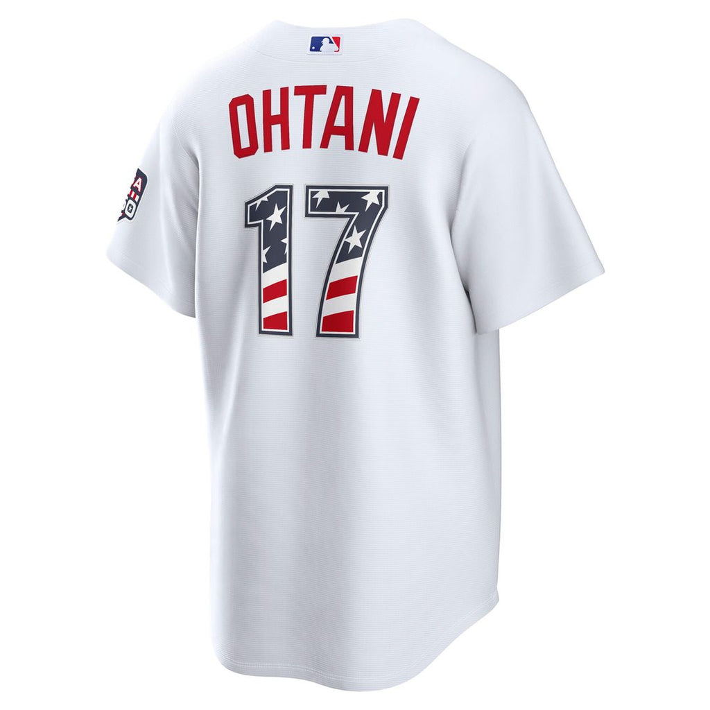 Shohei Ohtani Los Angeles Dodgers Nike USA 250 Fourth of July Home Stadium Jersey - White Official MLB Team Apparel Baseball Fan Gear