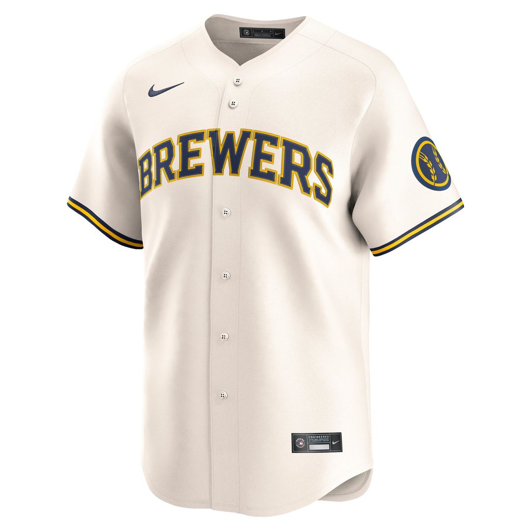 Milwaukee Brewers Nike Home Limited Jersey - Cream Official MLB Team Apparel Baseball Fan Gear
