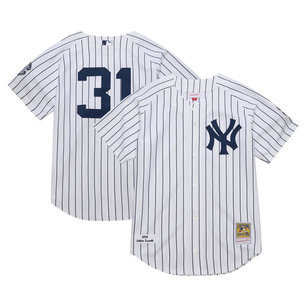 Ichiro Suzuki New York Yankees Mitchell & Ness 2014 Cooperstown Collection Authentic Throwback Jersey - White Official MLB Team Apparel Baseball Fan G