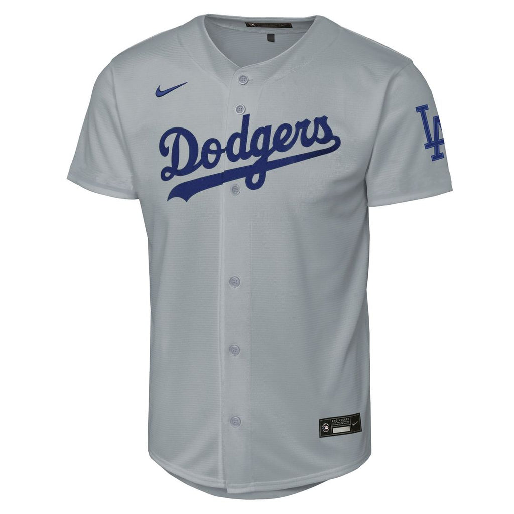 Los Angeles Dodgers Nike Youth Alternate Stadium Jersey - Gray Official MLB Team Apparel Baseball Fan Gear