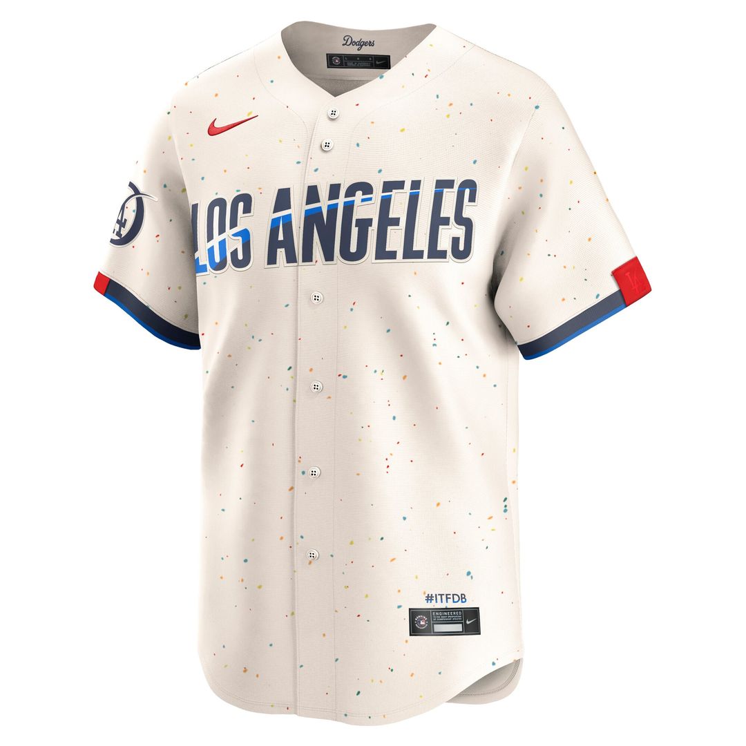 Los Angeles Dodgers Nike City Connect Limited Jersey - Cream Official MLB Team Apparel Baseball Fan Gear
