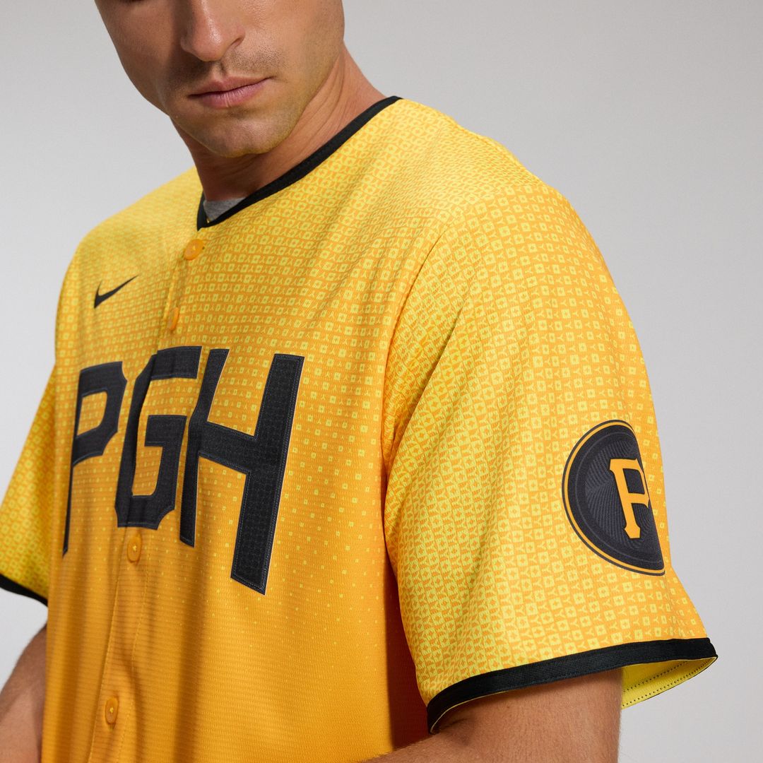 Pittsburgh Pirates Nike City Connect Replica Jersey - Gold Official MLB Team Apparel Baseball Fan Gear