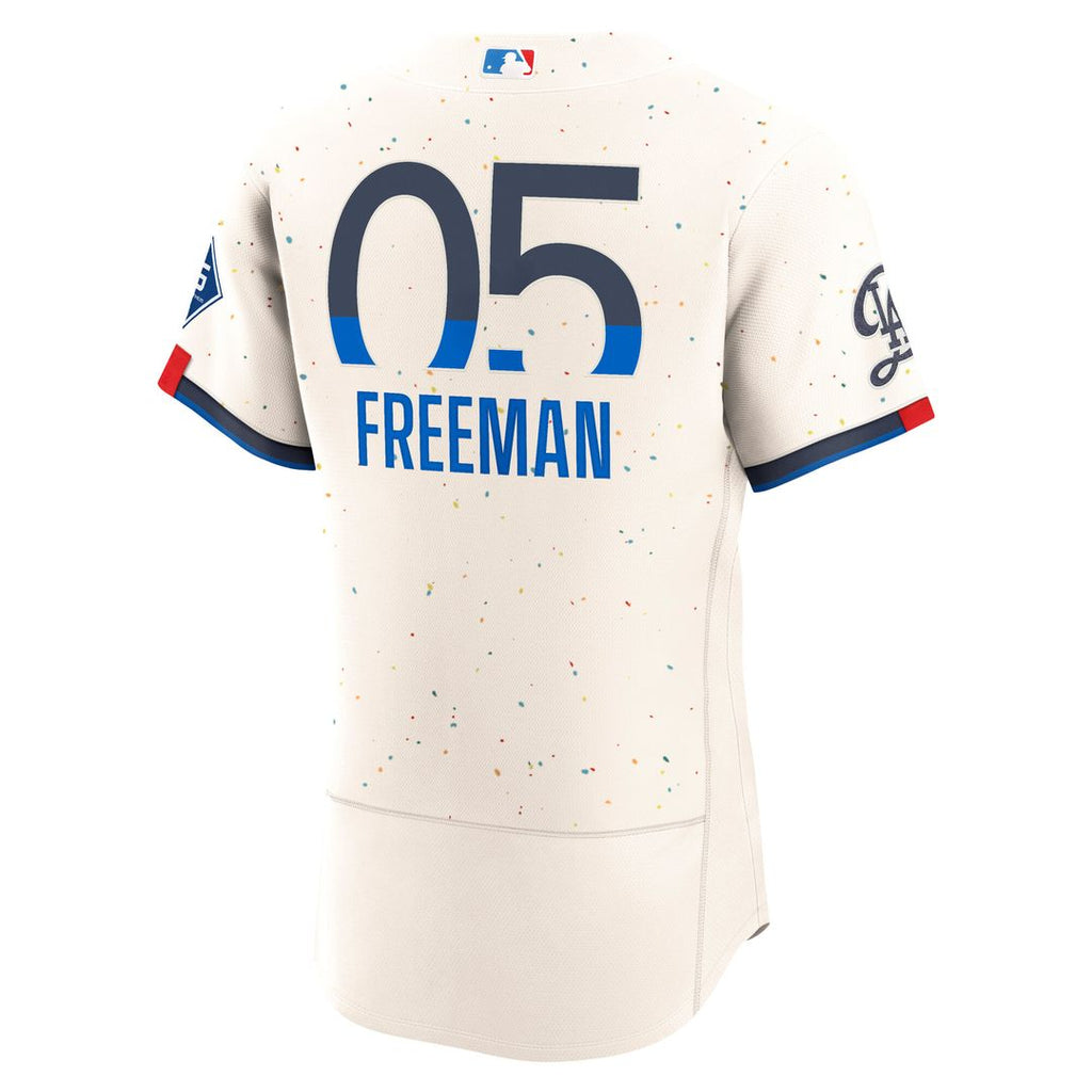 Freddie Freeman Los Angeles Dodgers Nike City Connect Authentic Sponsor Patch Jersey - Cream Official MLB Team Apparel Baseball Fan Gear