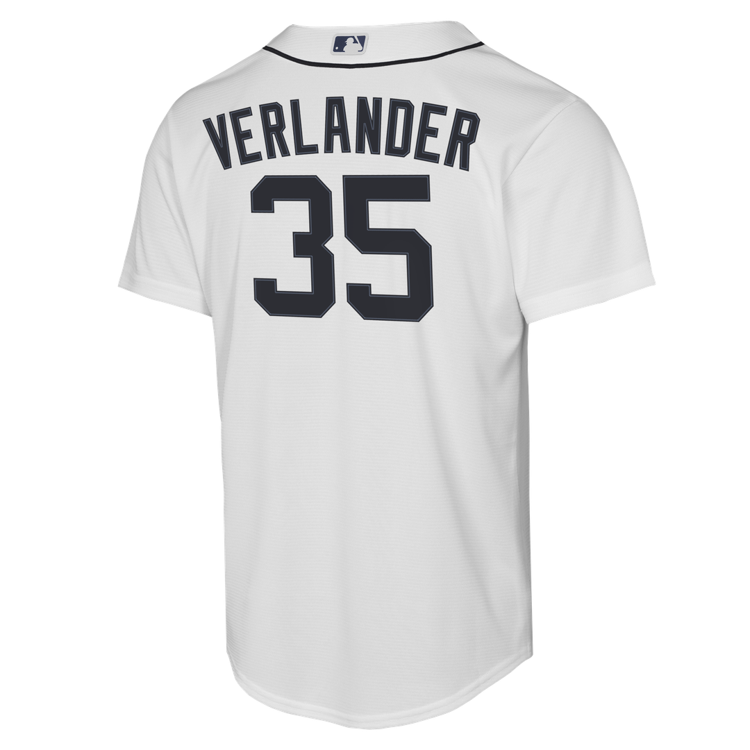 Justin Verlander Detroit Tigers Nike Youth Home Replica Jersey - White Official MLB Team Apparel Baseball Fan Gear