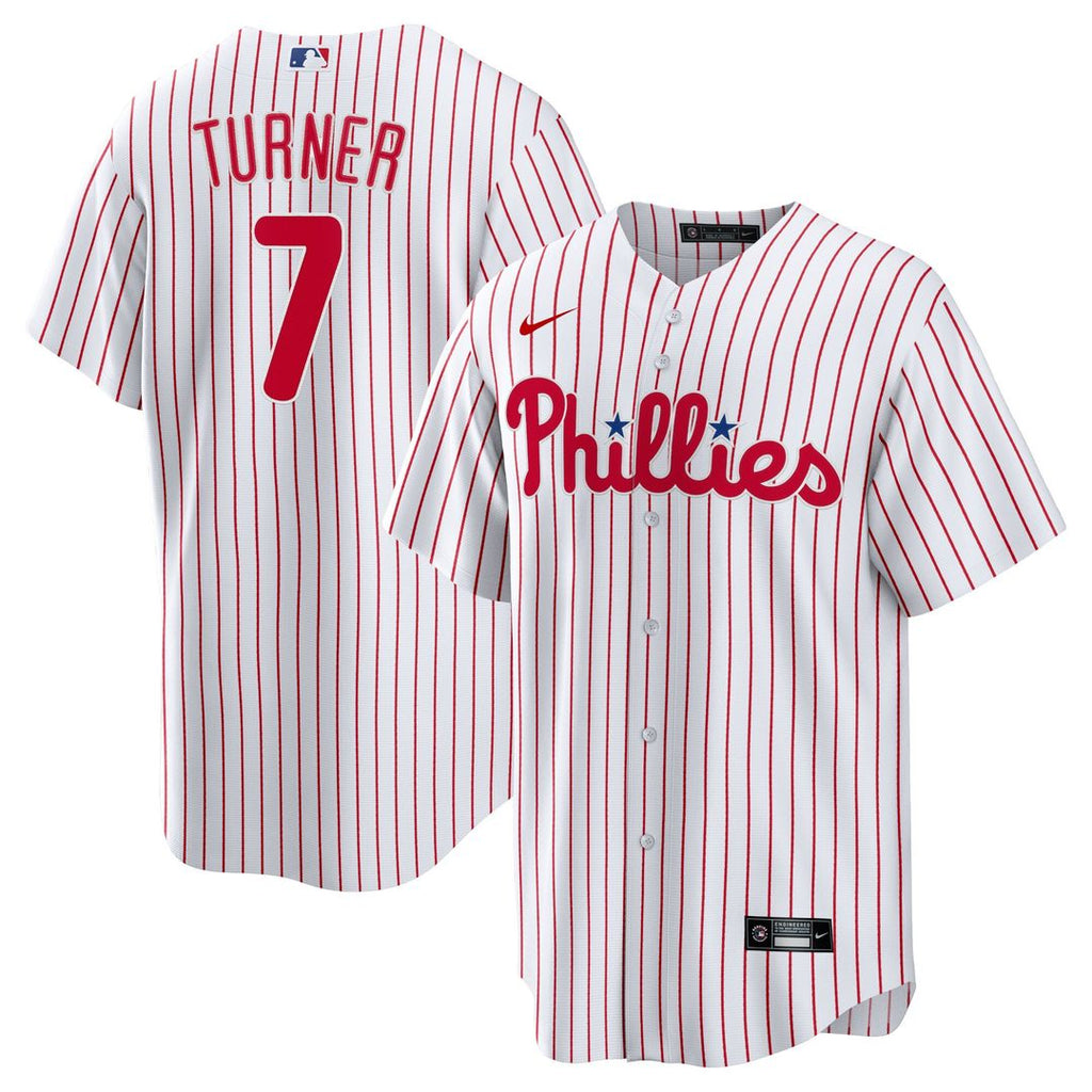Trea Turner Philadelphia Phillies Nike Home Replica Player Jersey - White Official MLB Team Apparel Baseball Fan Gear