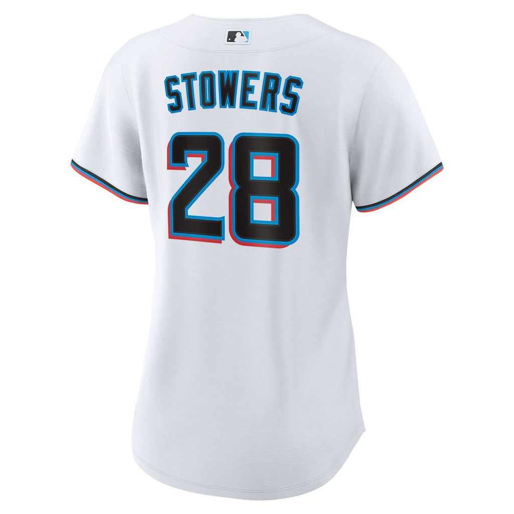 Kyle Stowers Miami Marlins Nike Women's Home Replica Jersey - White Official MLB Team Apparel Baseball Fan Gear