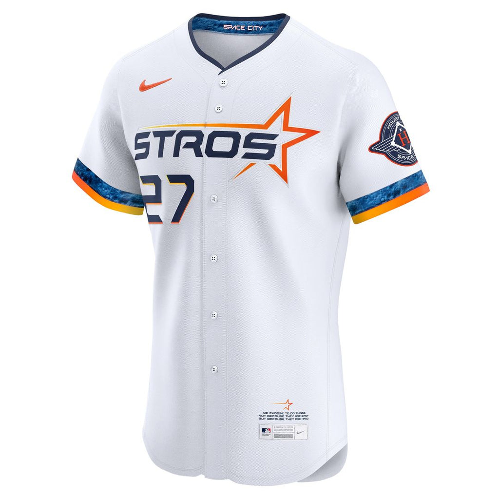 Jose Altuve Houston Astros Nike 2025 City Connect Elite Player Jersey - White Official MLB Team Apparel Baseball Fan Gear