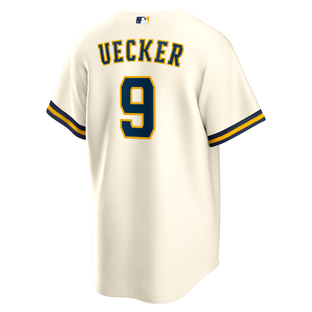Bob Uecker Milwaukee Brewers Nike Home Retired Player Replica Jersey - Cream Official MLB Team Apparel Baseball Fan Gear