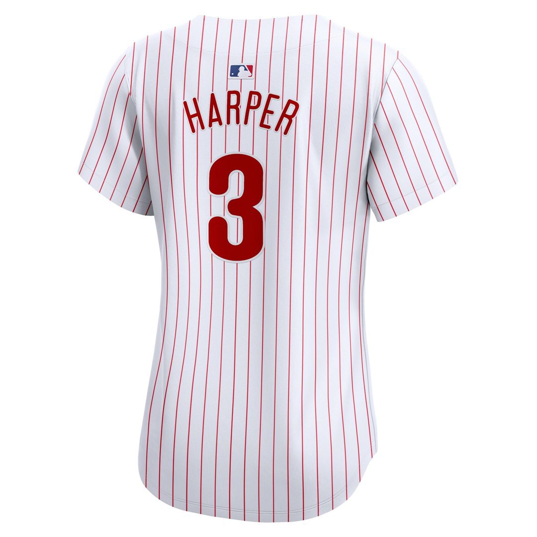 Bryce Harper Philadelphia Phillies Nike Women's Home Limited Player Jersey - White Official MLB Team Apparel Baseball Fan Gear