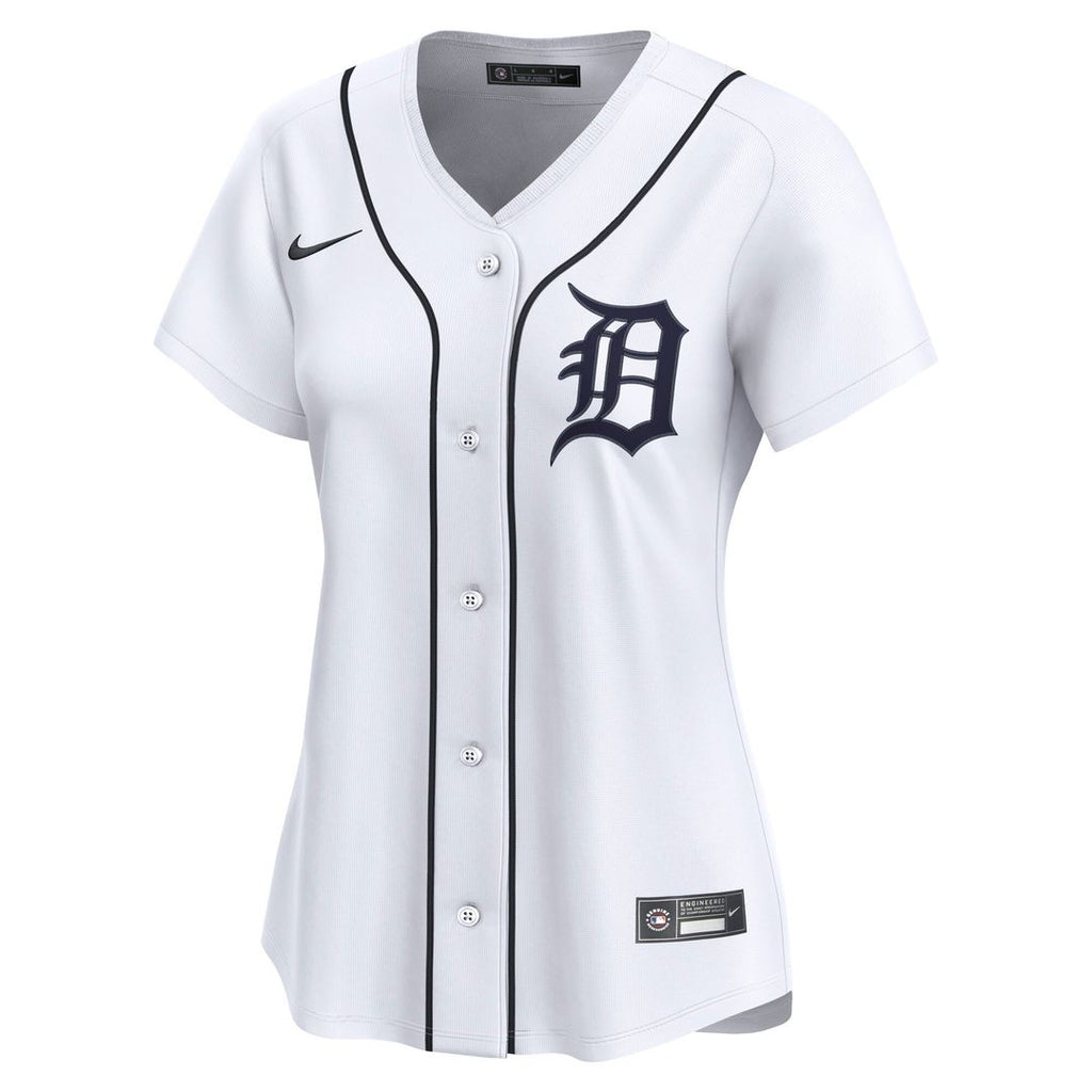 Detroit Tigers Nike Women's Home Limited Custom Jersey - White Official MLB Team Apparel Baseball Fan Gear