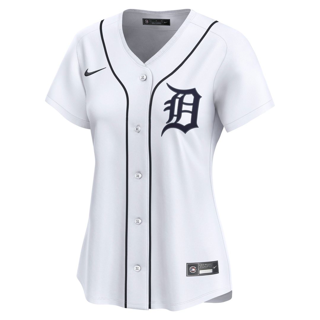 Detroit Tigers Nike Women's Home Limited Custom Jersey - White Official MLB Team Apparel Baseball Fan Gear