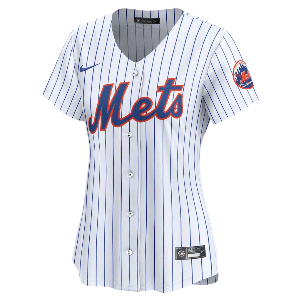 New York Mets Nike Women's Home Limited Jersey - White Official MLB Team Apparel Baseball Fan Gear