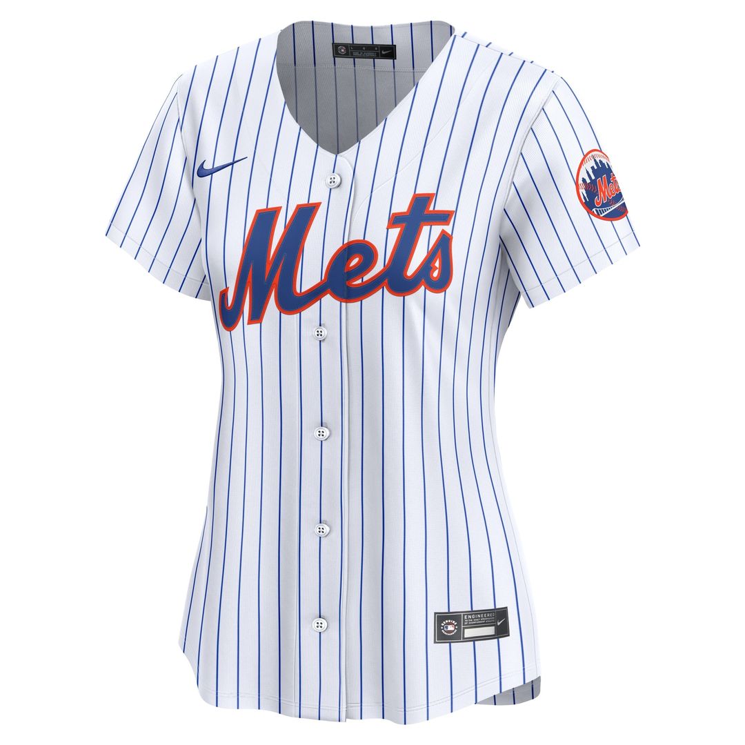 New York Mets Nike Women's Home Limited Jersey - White Official MLB Team Apparel Baseball Fan Gear