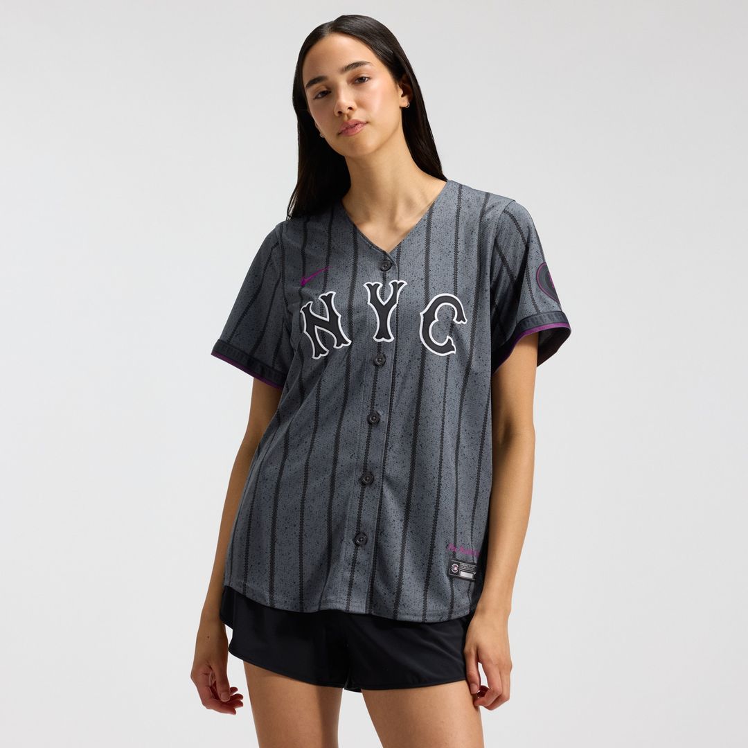 New York Mets Nike Women's City Connect Limited Jersey - Gray Official MLB Team Apparel Baseball Fan Gear