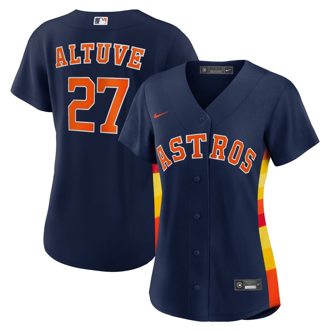 Jose Altuve Houston Astros Nike Women's Alternate Replica Player Jersey - Navy Official MLB Team Apparel Baseball Fan Gear
