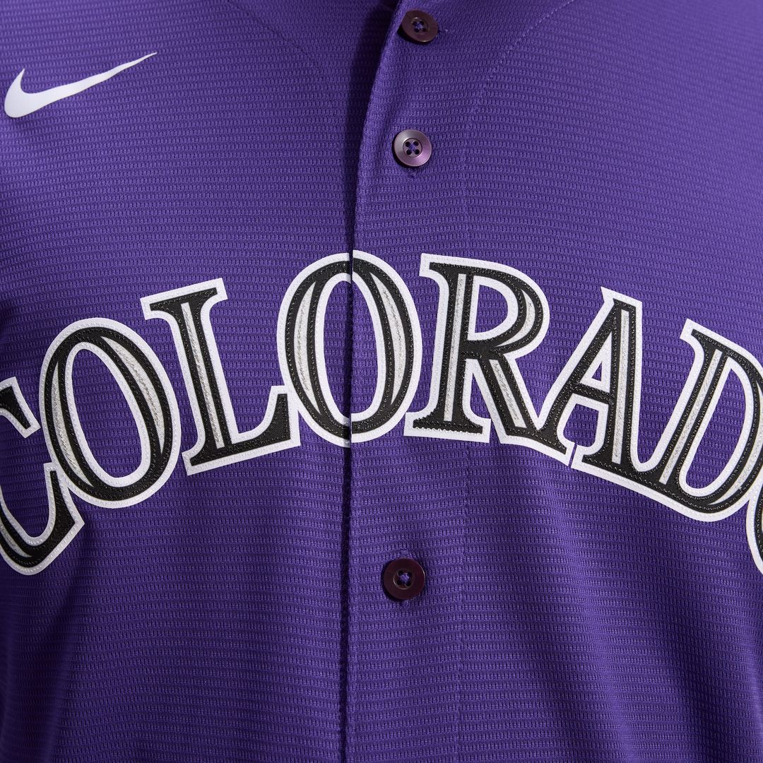 Colorado Rockies Nike Alternate Replica Team Jersey - Purple Official MLB Team Apparel Baseball Fan Gear