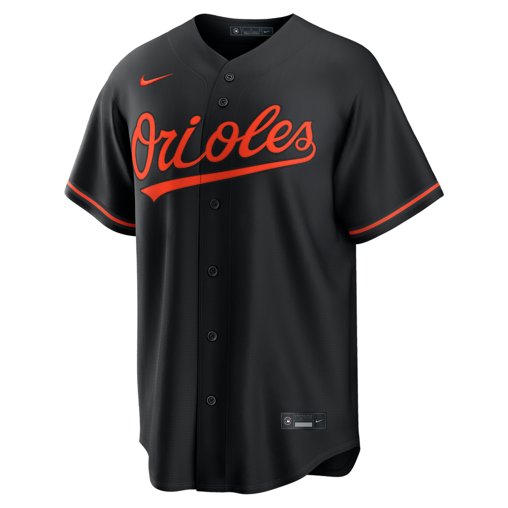 Gunnar Henderson Baltimore Orioles Nike Alternate Replica Jersey - Black Official MLB Team Apparel Baseball Fan Gear