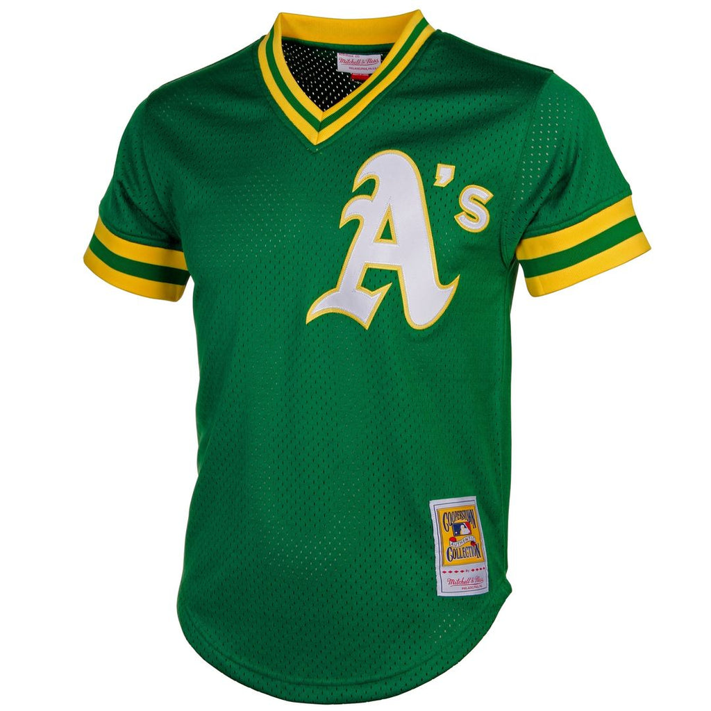 Reggie Jackson Athletics Mitchell & Ness Authentic Batting Practice Jersey - Green Official MLB Team Apparel Baseball Fan Gear