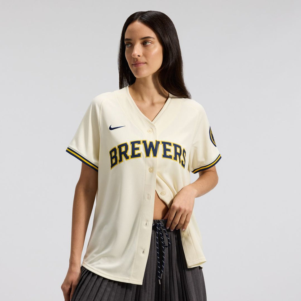 Milwaukee Brewers Nike Women's Home Limited Jersey - Cream Official MLB Team Apparel Baseball Fan Gear