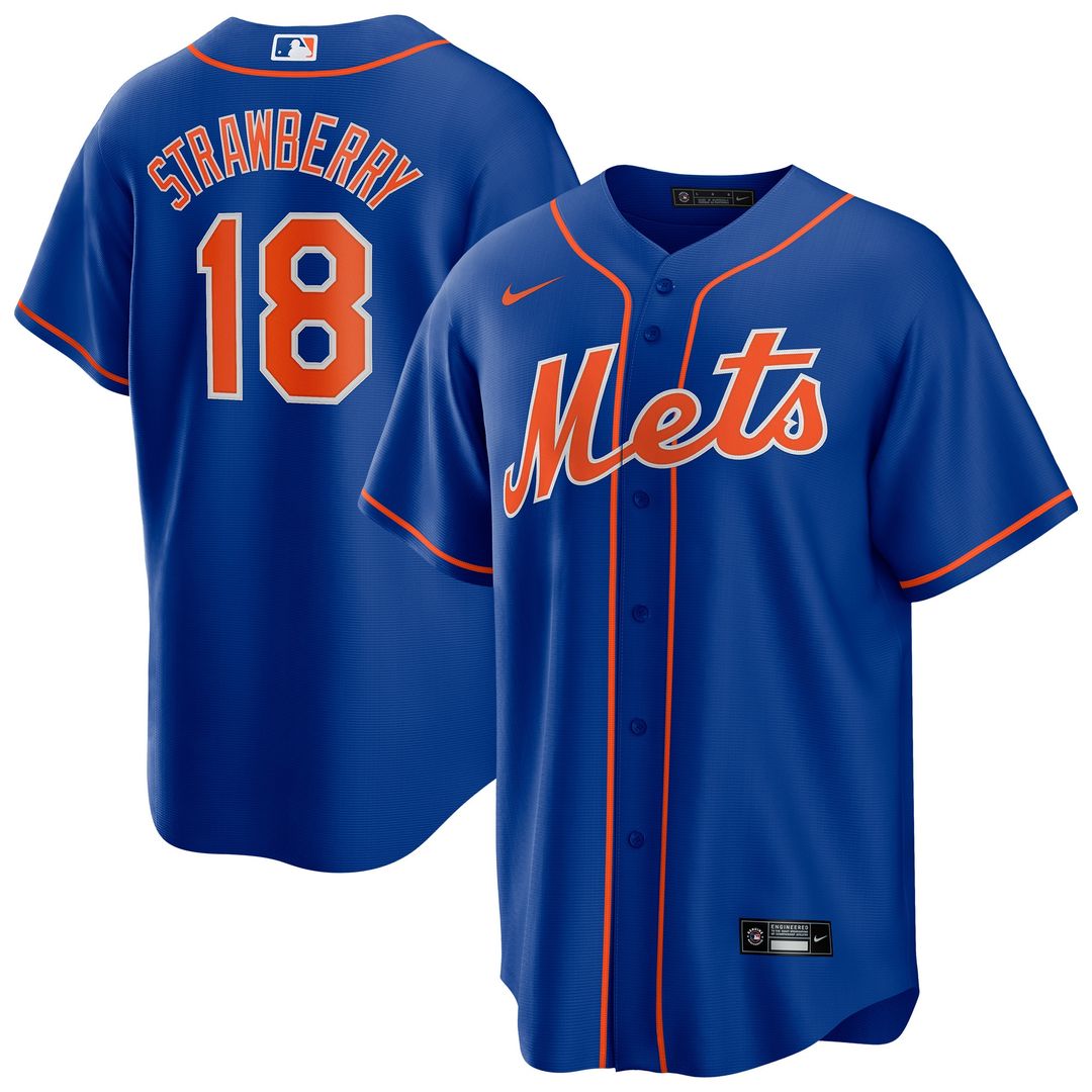 Darryl Strawberry New York Mets Nike Alternate Replica Player Jersey - Royal Official MLB Team Apparel Baseball Fan Gear